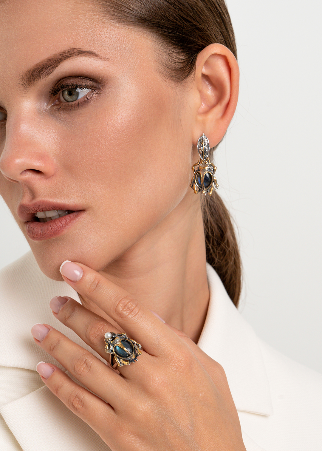 Серебряное кольцо «Скарабей» - фото 2