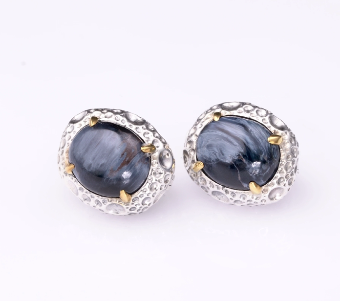 Серебряные серьги «Сателлит» | Ювелирные украшения Sarkissian - фото 5 d