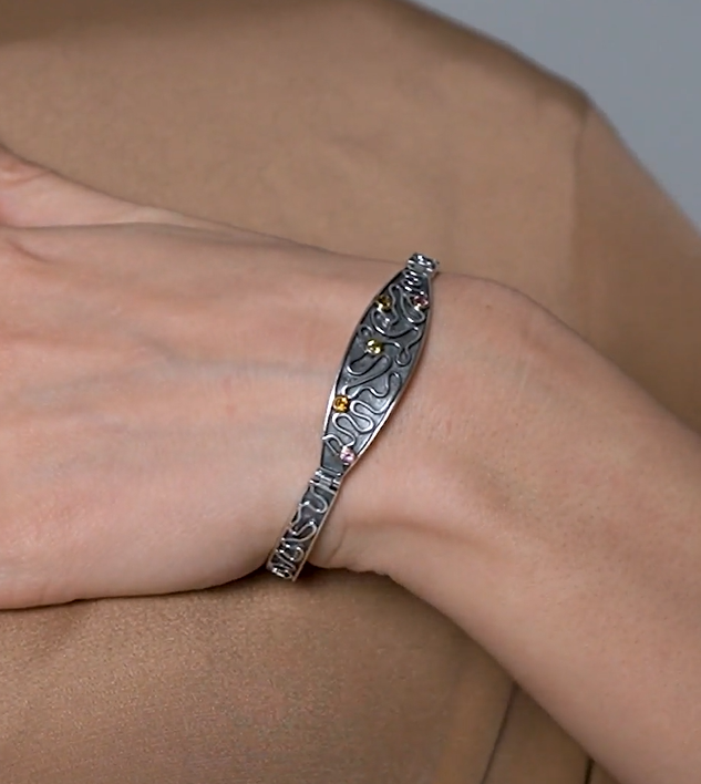 Браслет из серебра с камнем турмалин | Ювелирные украшения Sarkissian - фото 2 d