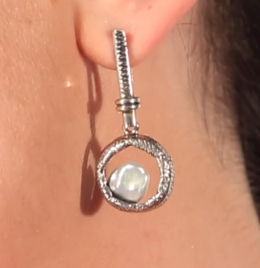 Серебряные серьги "Жемчужный Клад" | Ювелирные украшения Sarkissian - фото 4 d