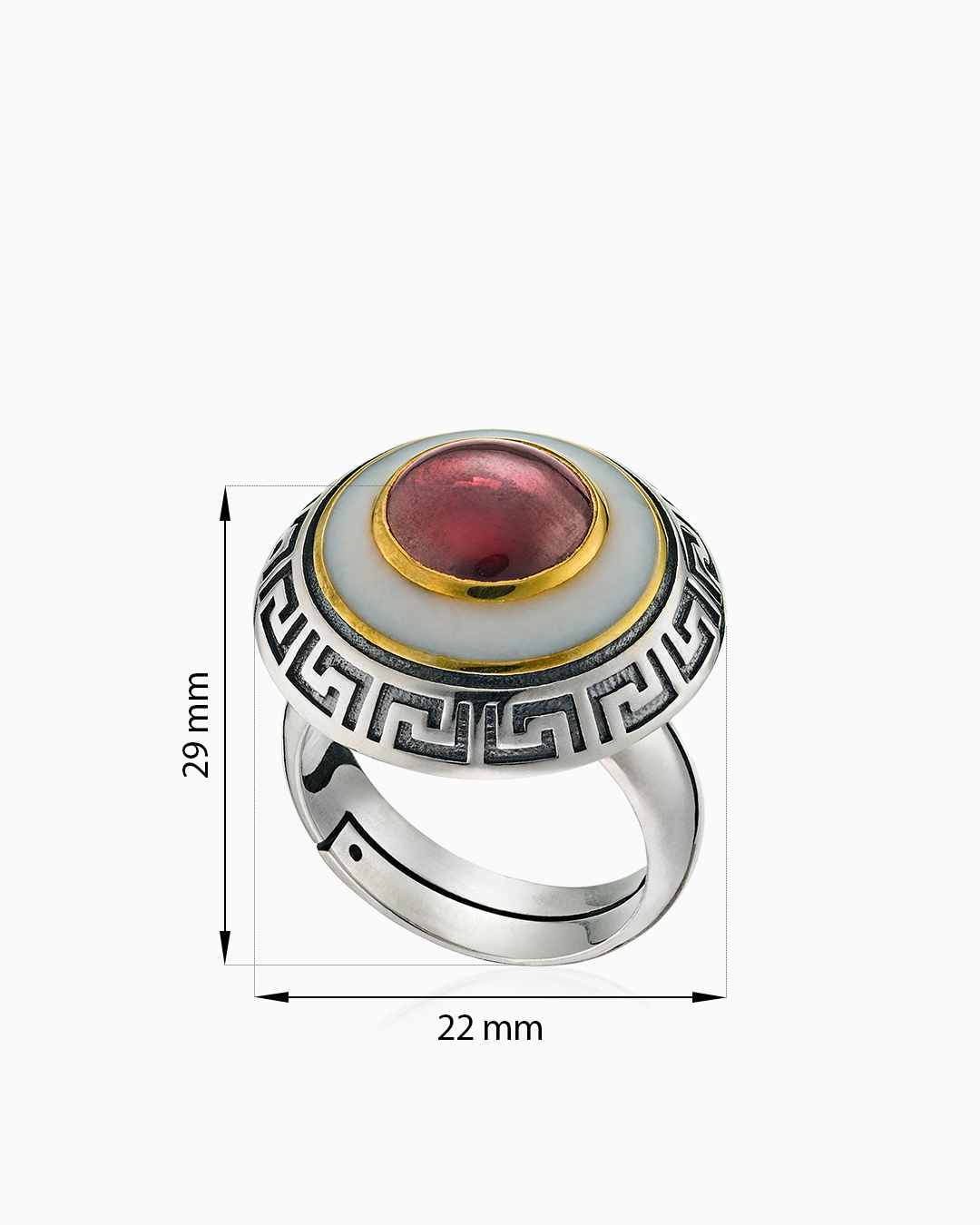 Кольцо из серебра с камнем гранат | Ювелирные украшения Sarkissian - фото 8