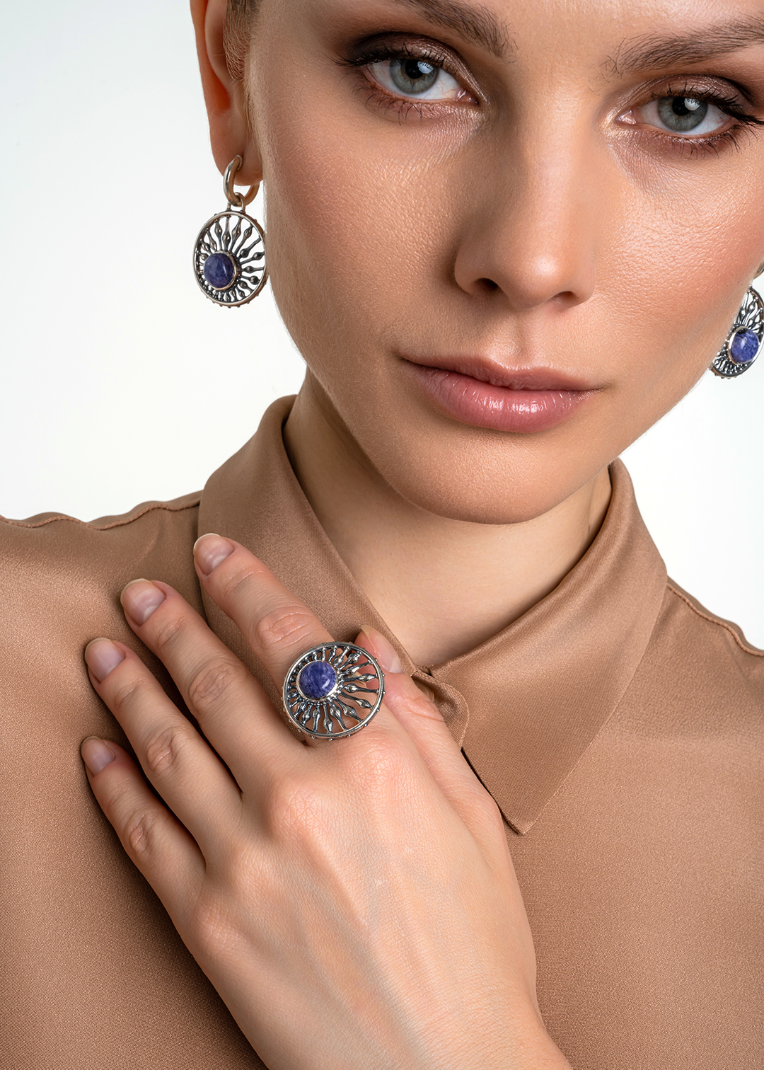 Кольцо из серебра с камнем чароит | Ювелирные украшения Sarkissian - фото 14