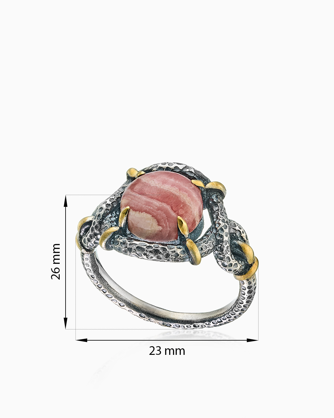 Кольцо из серебра с камнем родохрозит | Ювелирные украшения Sarkissian - фото 8