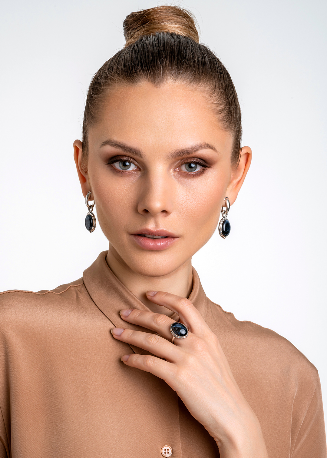 Серьги из серебра с камнем питерсит | Ювелирные украшения Sarkissian - фото 13