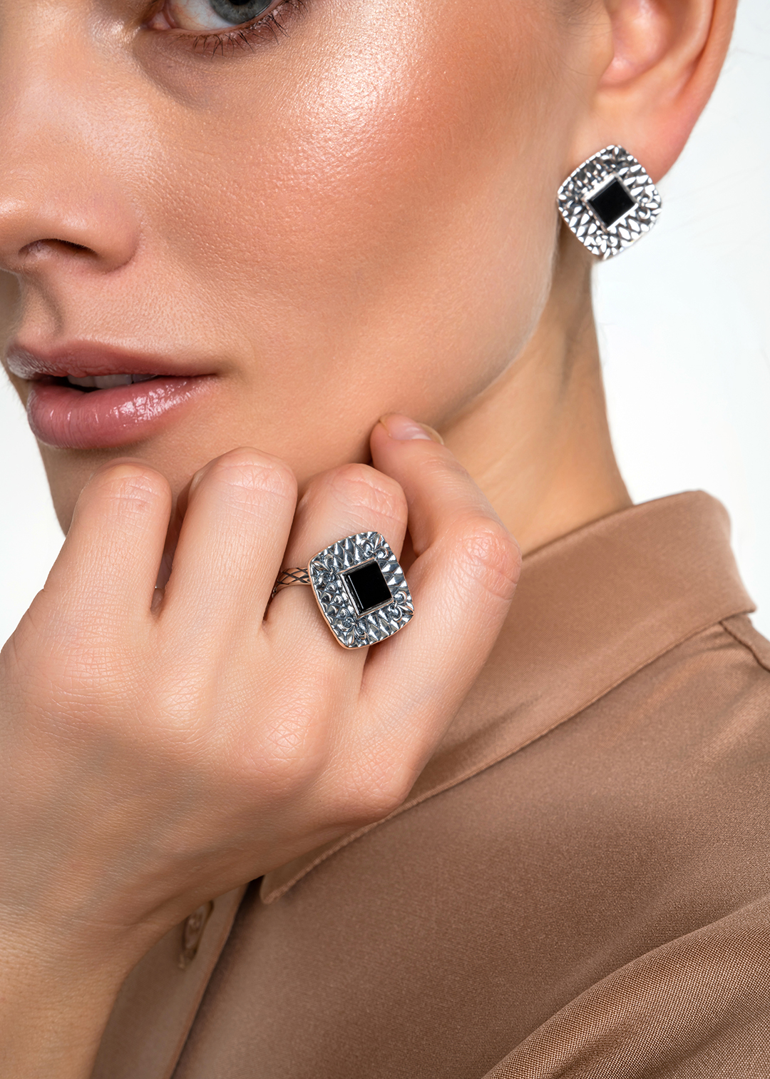 Кольцо из серебра с камнем оникс | Ювелирные украшения Sarkissian - фото 16