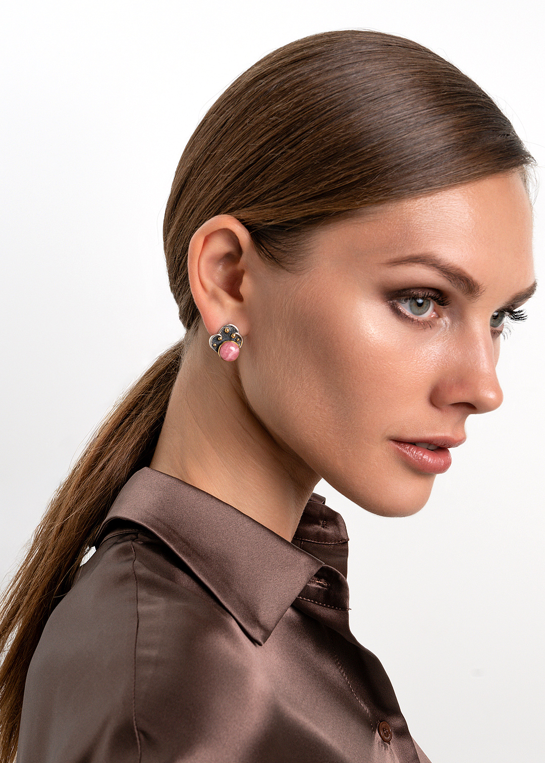 Серебряные серьги «Родохрозитовый Кокошник» | Ювелирные украшения Sarkissian - фото 10