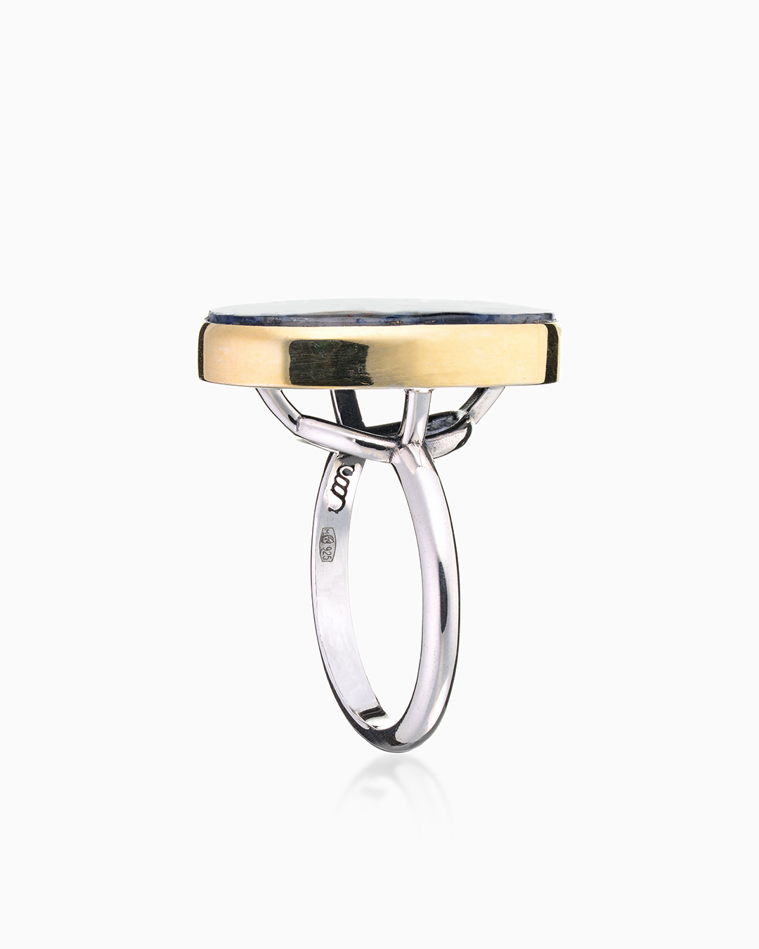 Кольцо из серебра с камнем содалит | Ювелирные украшения Sarkissian - фото 6