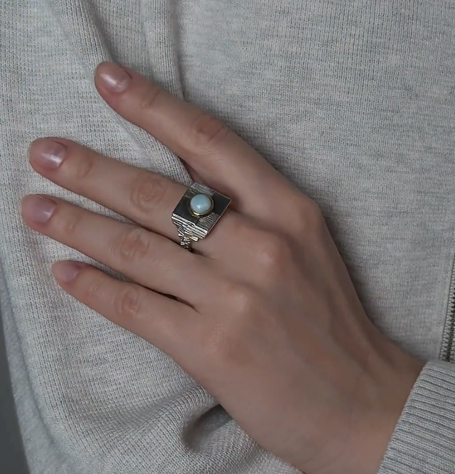 Серьги из серебра с камнем ларимар | Ювелирные украшения Sarkissian - фото 5 d