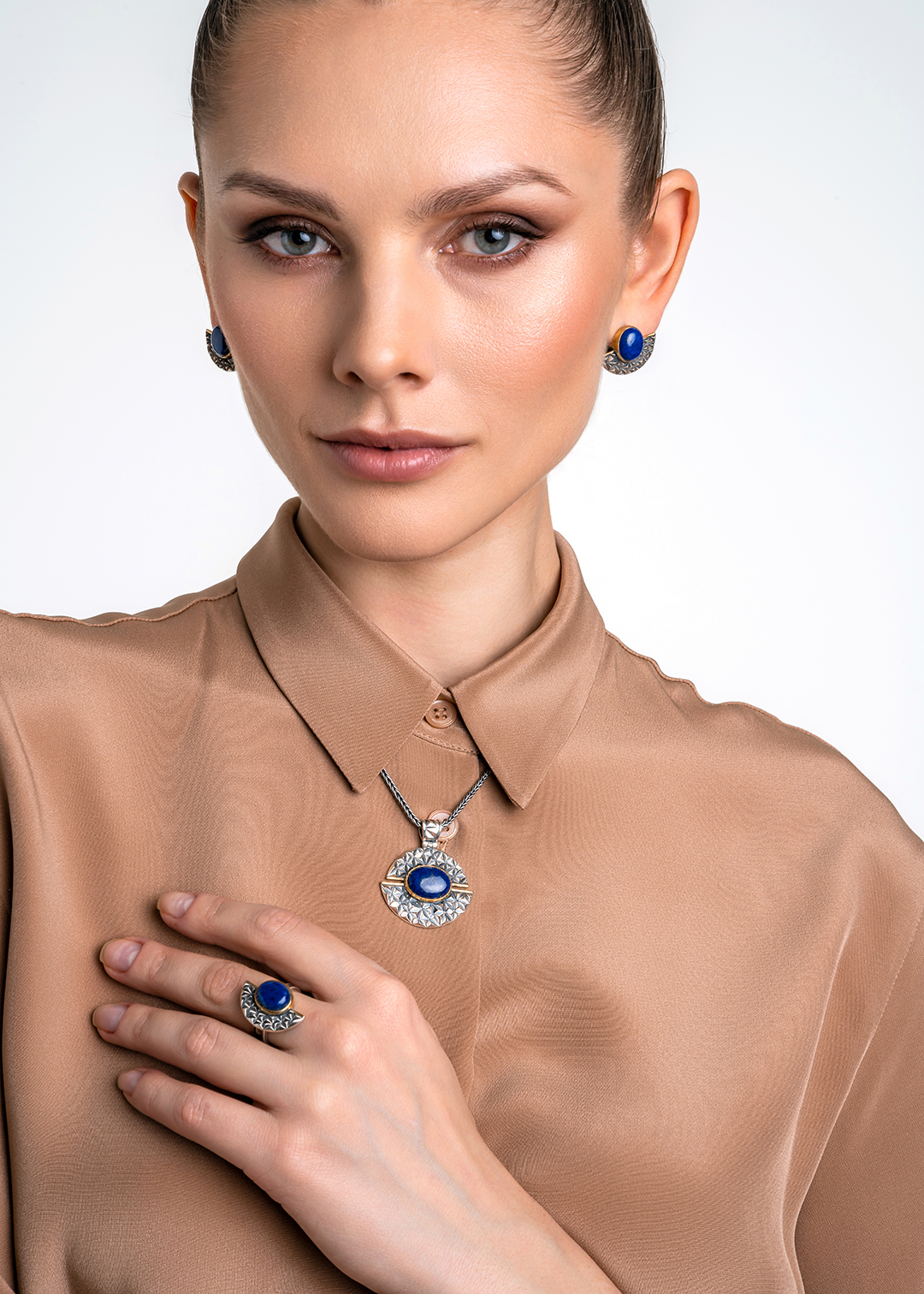 Серебряная подвеска «Лазурный Веер» | Ювелирные украшения Sarkissian - фото 10