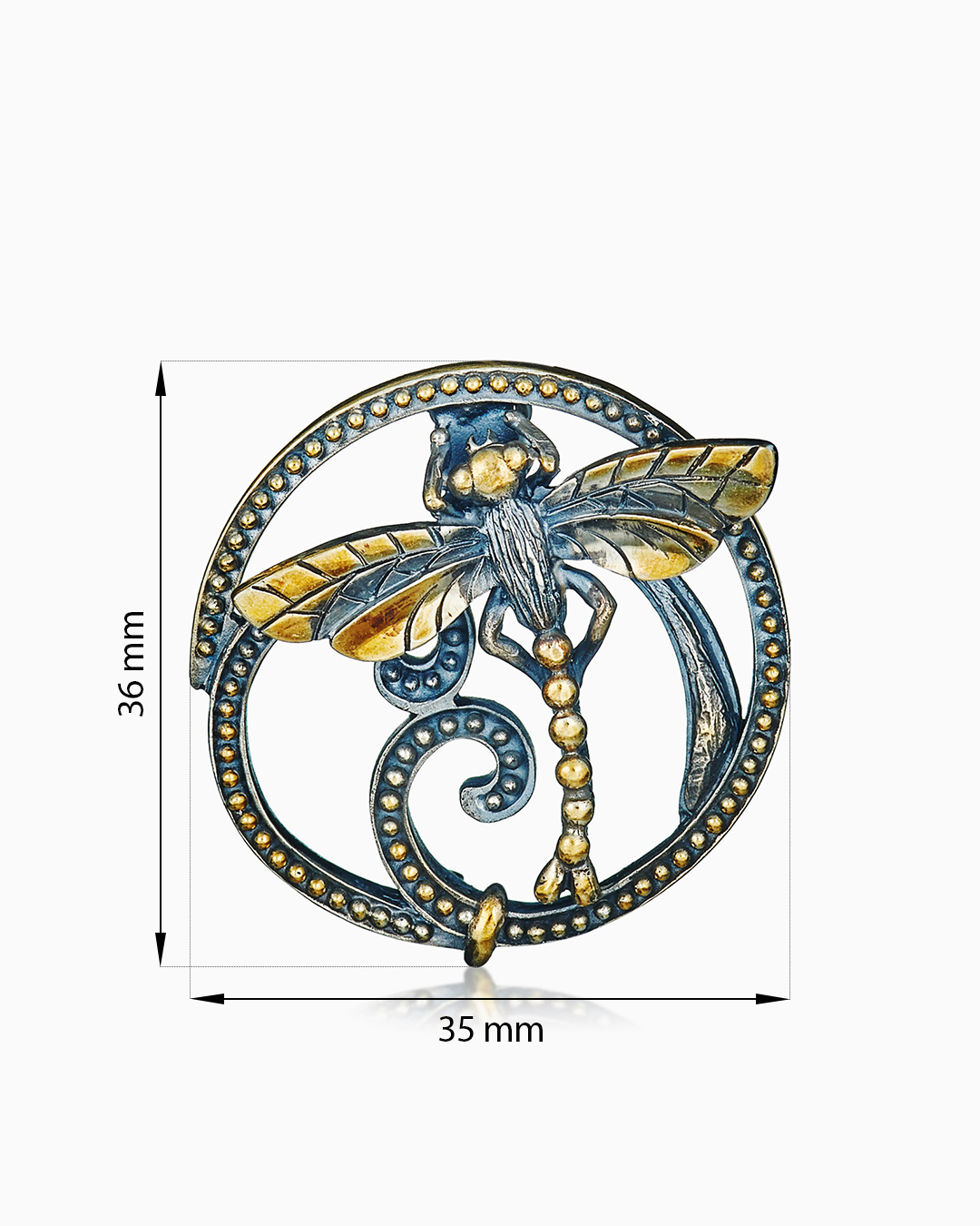 Брошь из серебра с камнем без вставок | Ювелирные украшения Sarkissian - фото 6