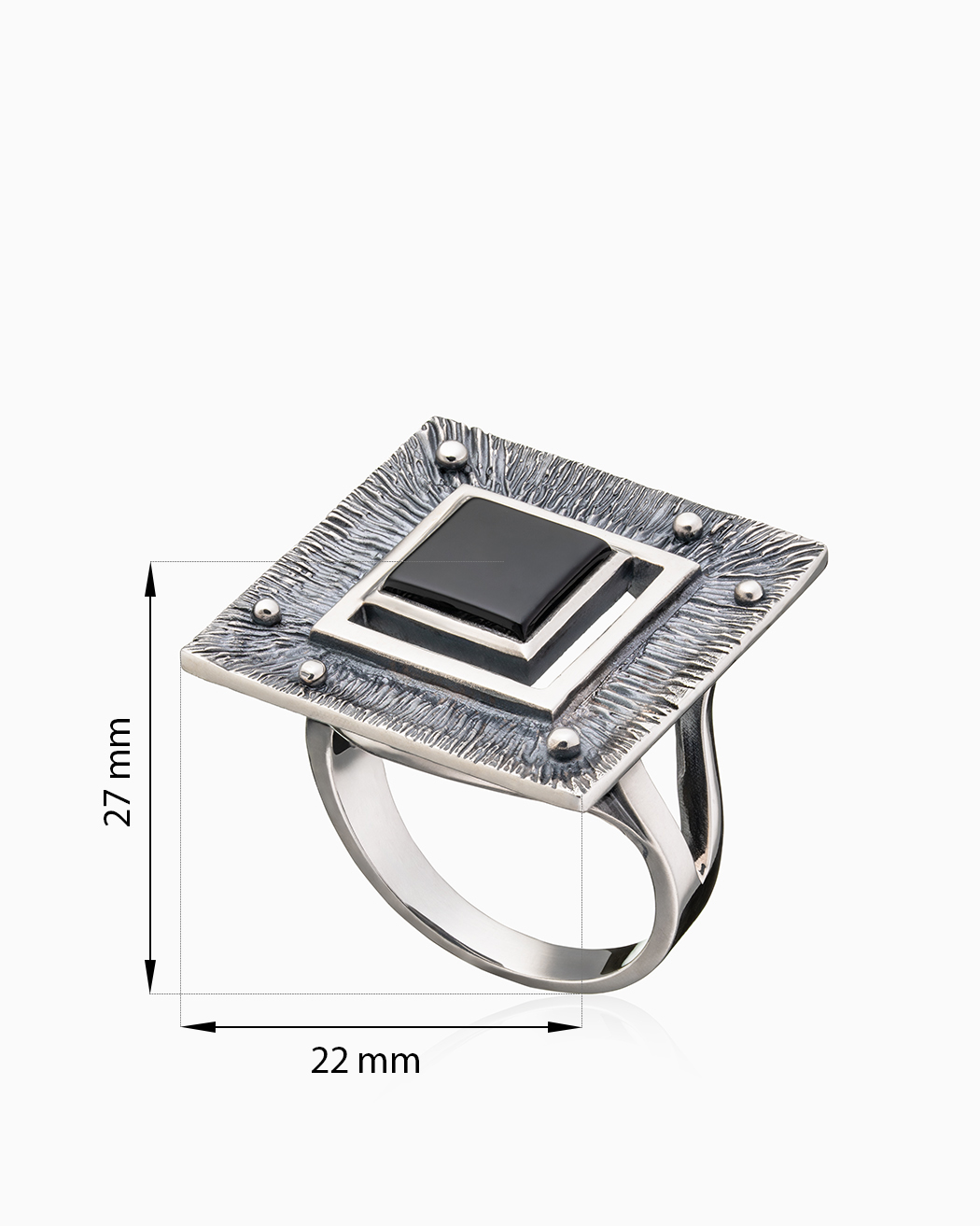 Серебряное кольцо «Ониксовый Арт» | Ювелирные украшения Sarkissian - фото 20