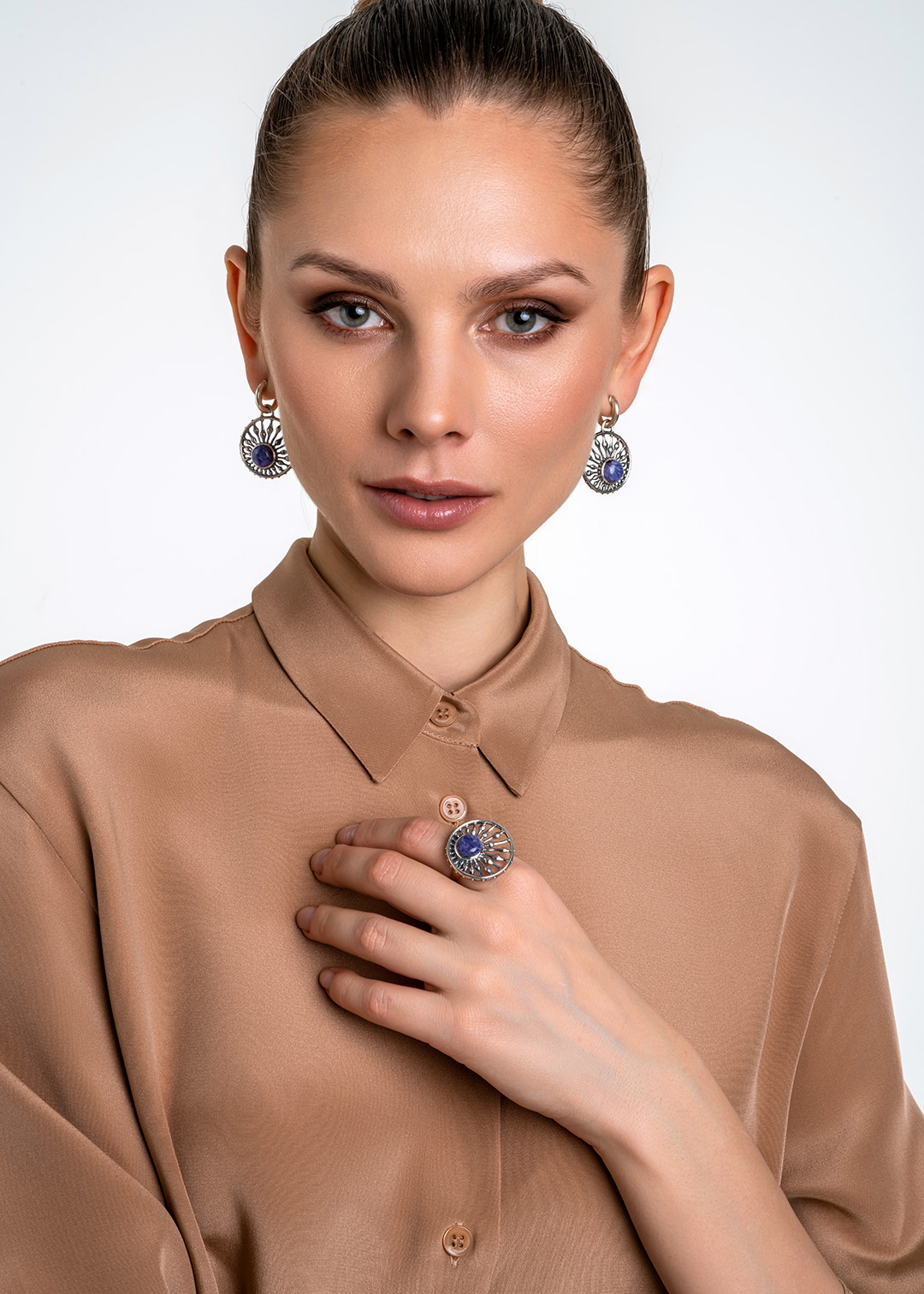 Кольцо из серебра с камнем чароит | Ювелирные украшения Sarkissian - фото 17