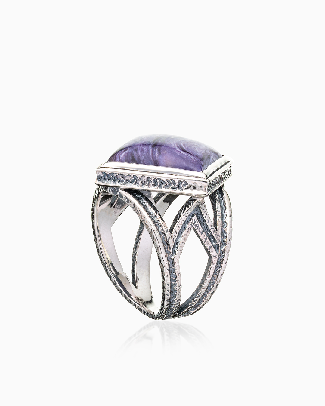 Cеребряное кольцо с чароитом | Ювелирные украшения Sarkissian - фото 6