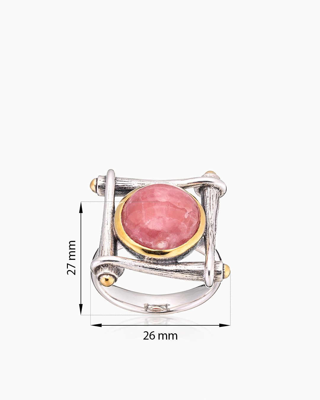 Кольцо из серебра с камнем родохрозит | Ювелирные украшения Sarkissian - фото 8