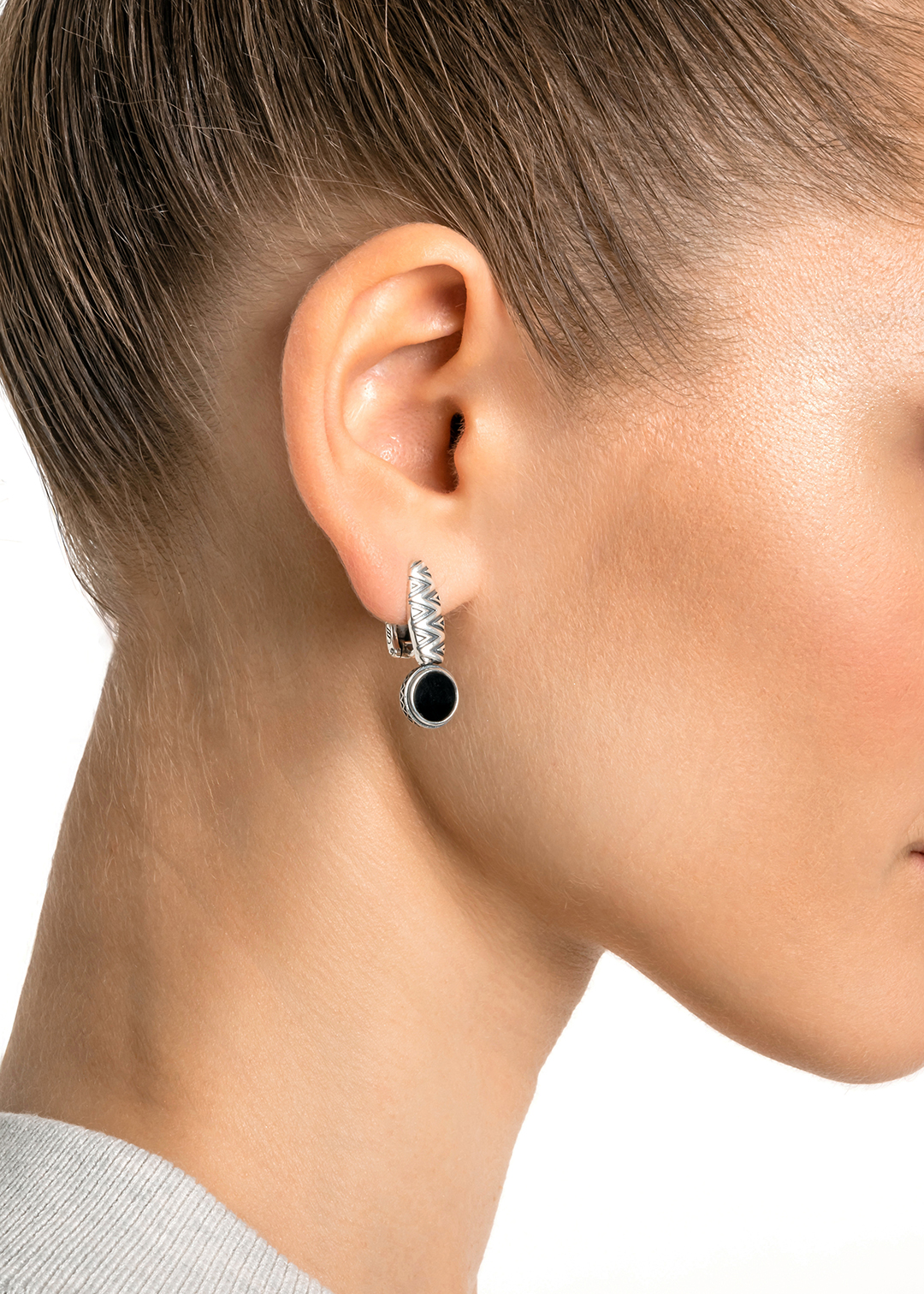 Серьги из серебра с камнем оникс | Ювелирные украшения Sarkissian - фото 9