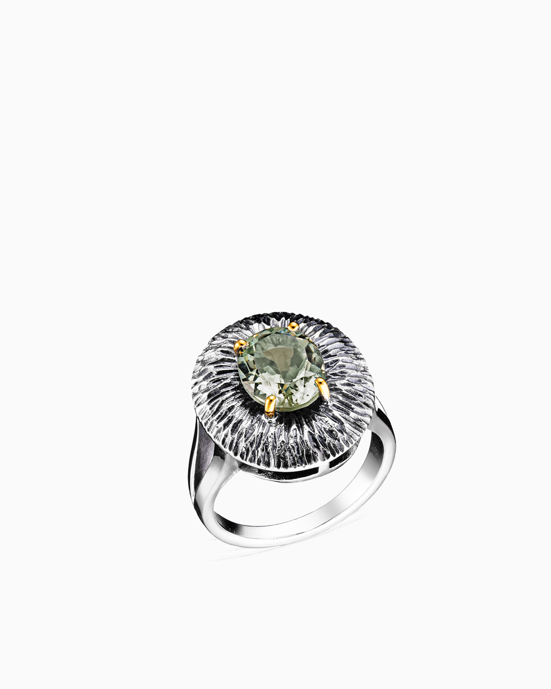 Серебряное кольцо «Мята» - фото 1