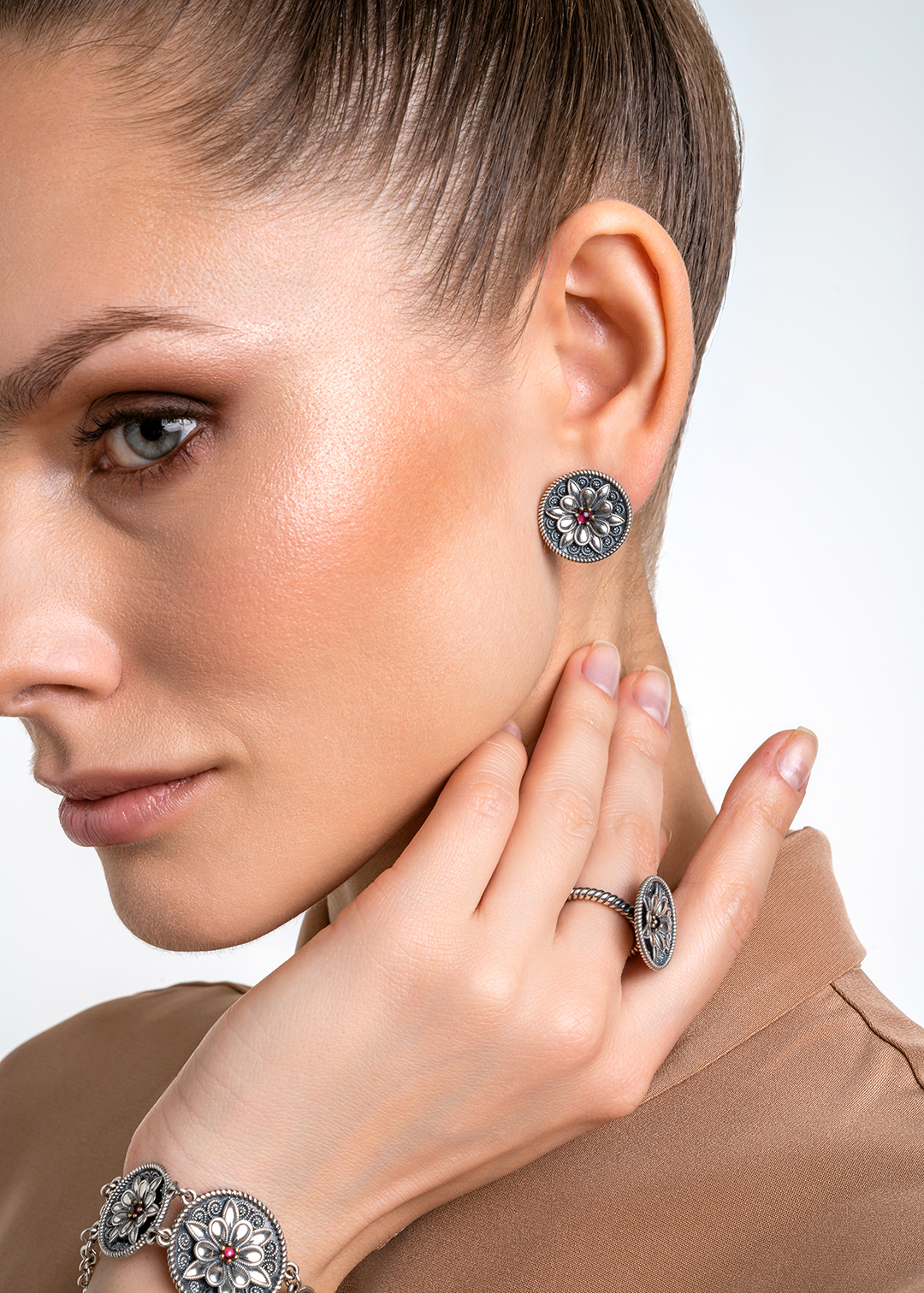 Серьги с гранатом из серебра | Ювелирные украшения Sarkissian - фото 15