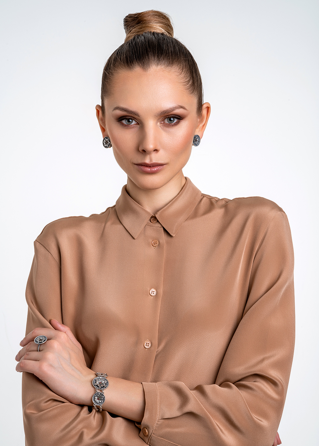 Серьги с гранатом из серебра | Ювелирные украшения Sarkissian - фото 21