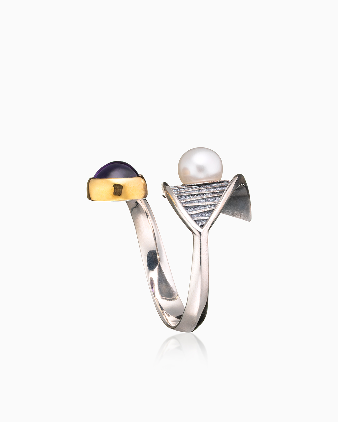 Кольцо из серебра с камнем аметист | Ювелирные украшения Sarkissian - фото 6