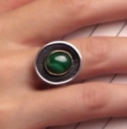 Серебряное кольцо «Малахитовый Взор» | Ювелирные украшения Sarkissian - фото 3 d