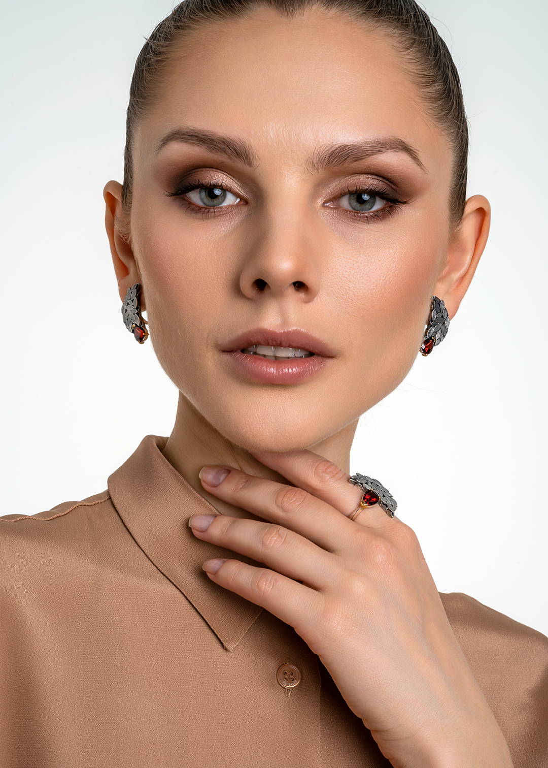 Серьги с гранатом из серебра | Ювелирные украшения Sarkissian - фото 16