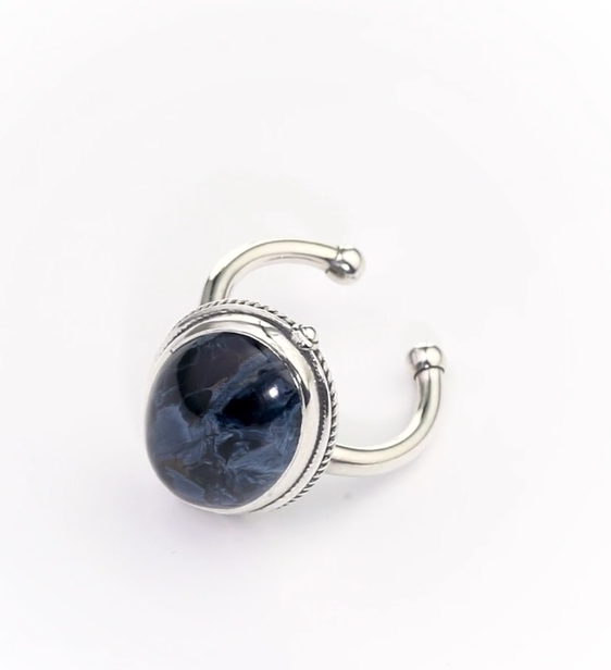 Кольцо из серебра с камнем питерсит | Ювелирные украшения Sarkissian - фото 6 d