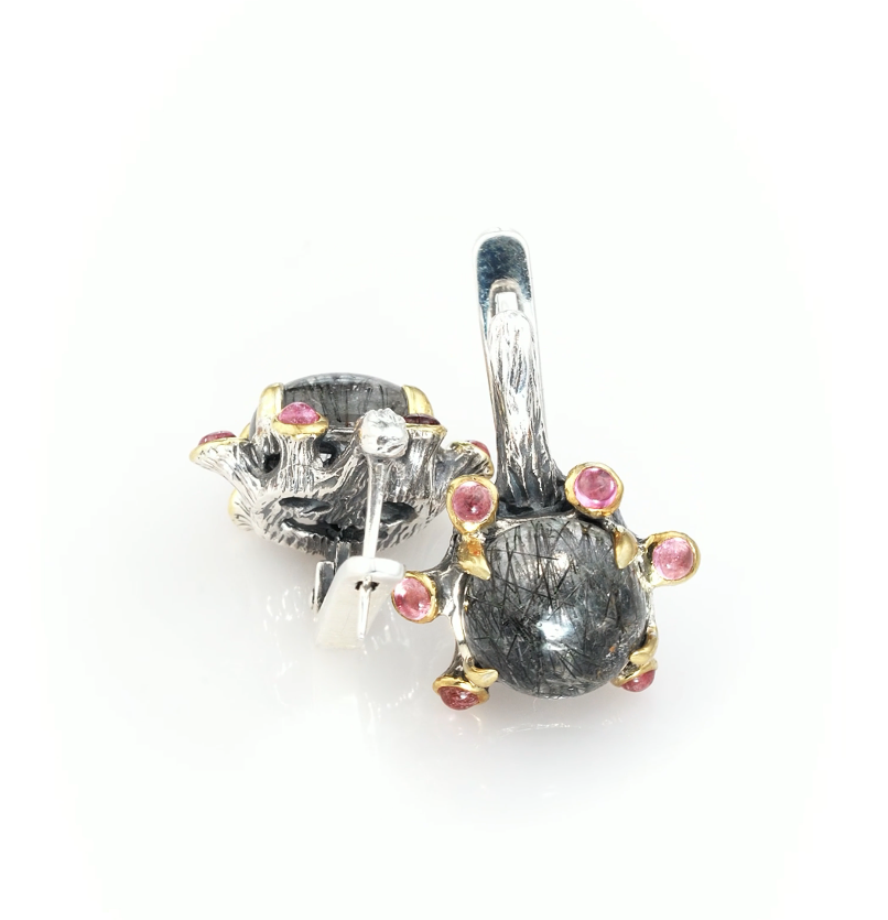 Серебряные серьги «Мальва» | Ювелирные украшения Sarkissian - фото 2 d