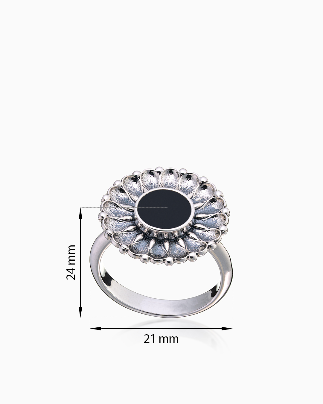 Кольцо из серебра с камнем оникс | Ювелирные украшения Sarkissian - фото 8