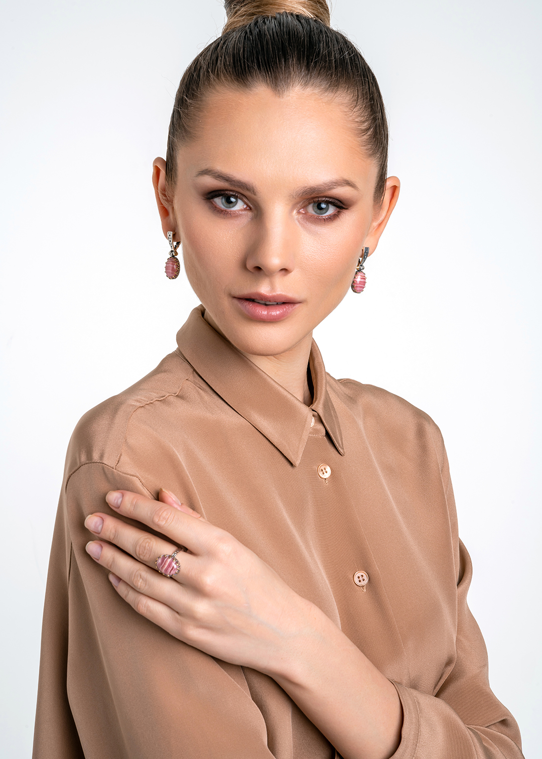 Кольцо из серебра с камнем родохрозит | Ювелирные украшения Sarkissian - фото 17