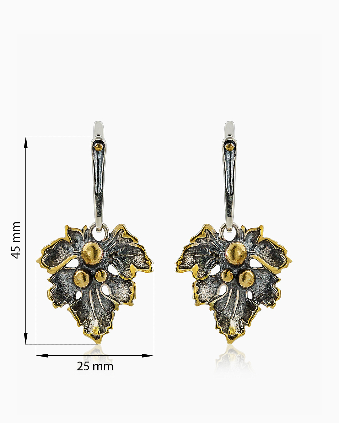 Серебряные серьги «Лист Вдохновения» | Ювелирные украшения Sarkissian - фото 8