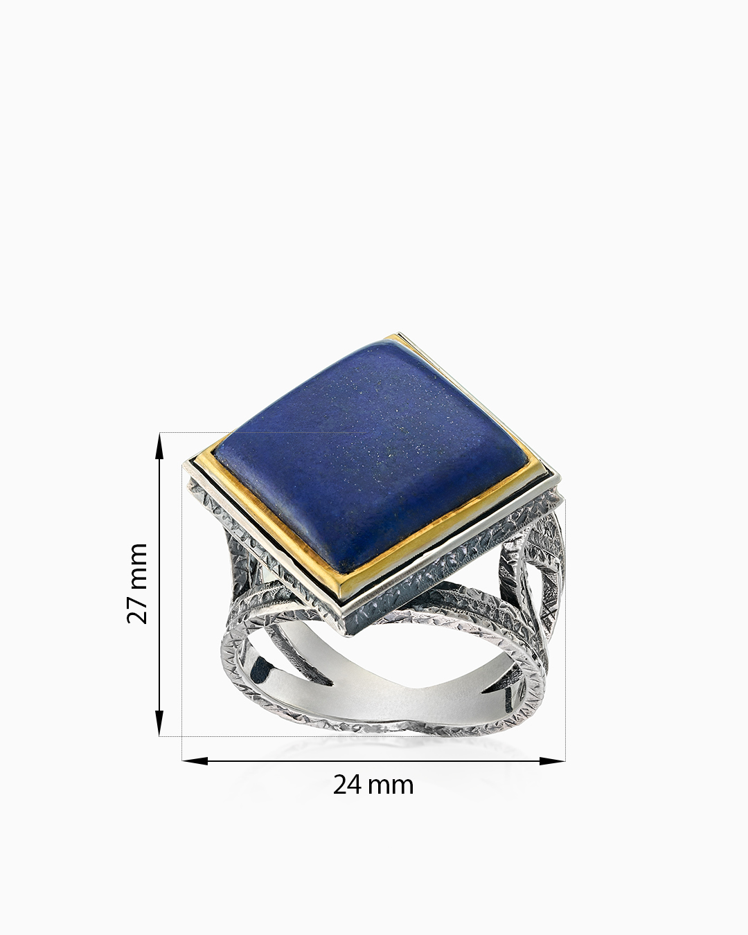 Кольцо из серебра с камнем лазурит | Ювелирные украшения Sarkissian - фото 8