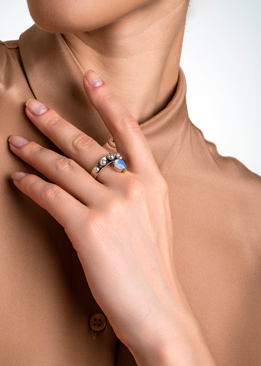 Кольцо из серебра с камнем опал | Ювелирные украшения Sarkissian - фото 11