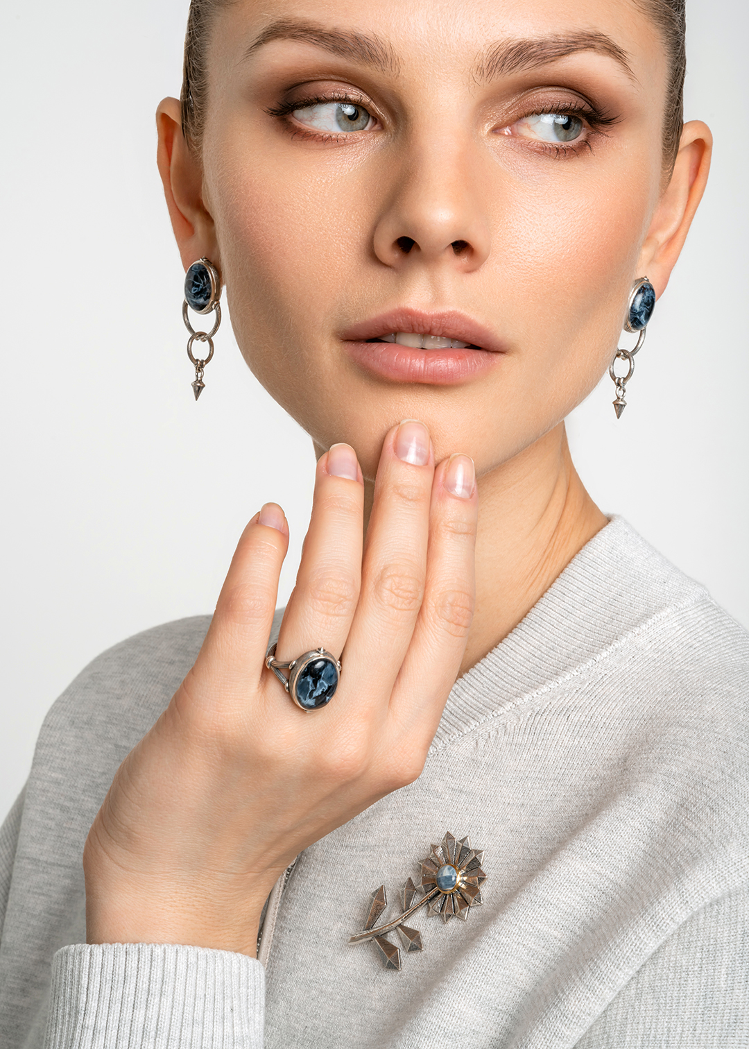 Кольцо из серебра с камнем питерсит | Ювелирные украшения Sarkissian - фото 16