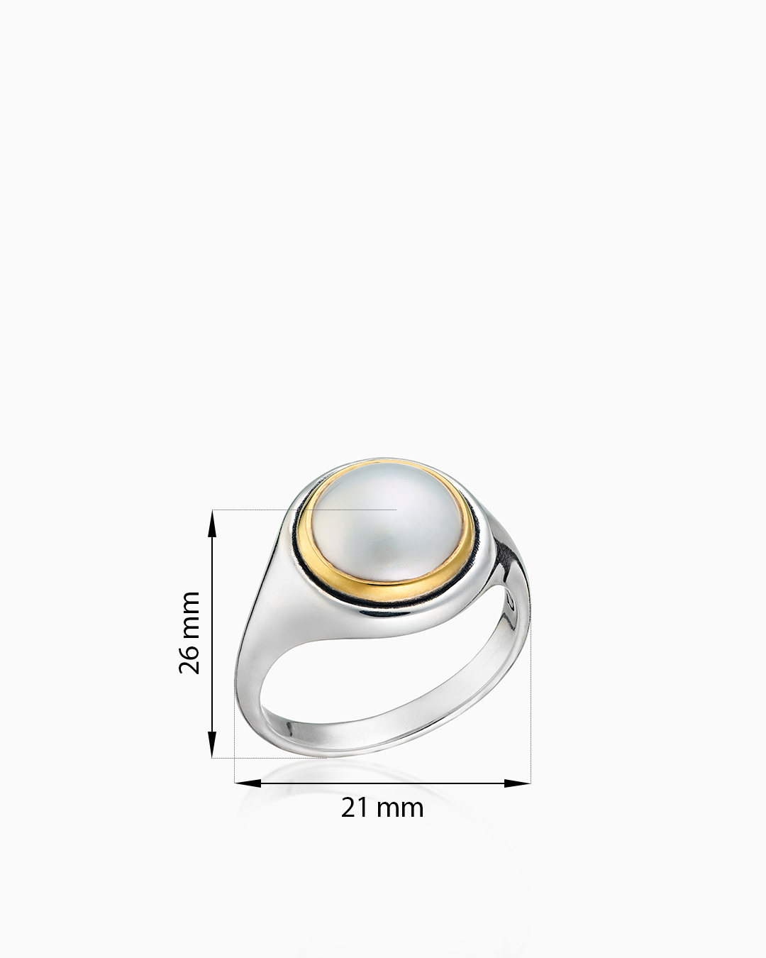 Кольцо из серебра с камнем жемчуг | Ювелирные украшения Sarkissian - фото 22