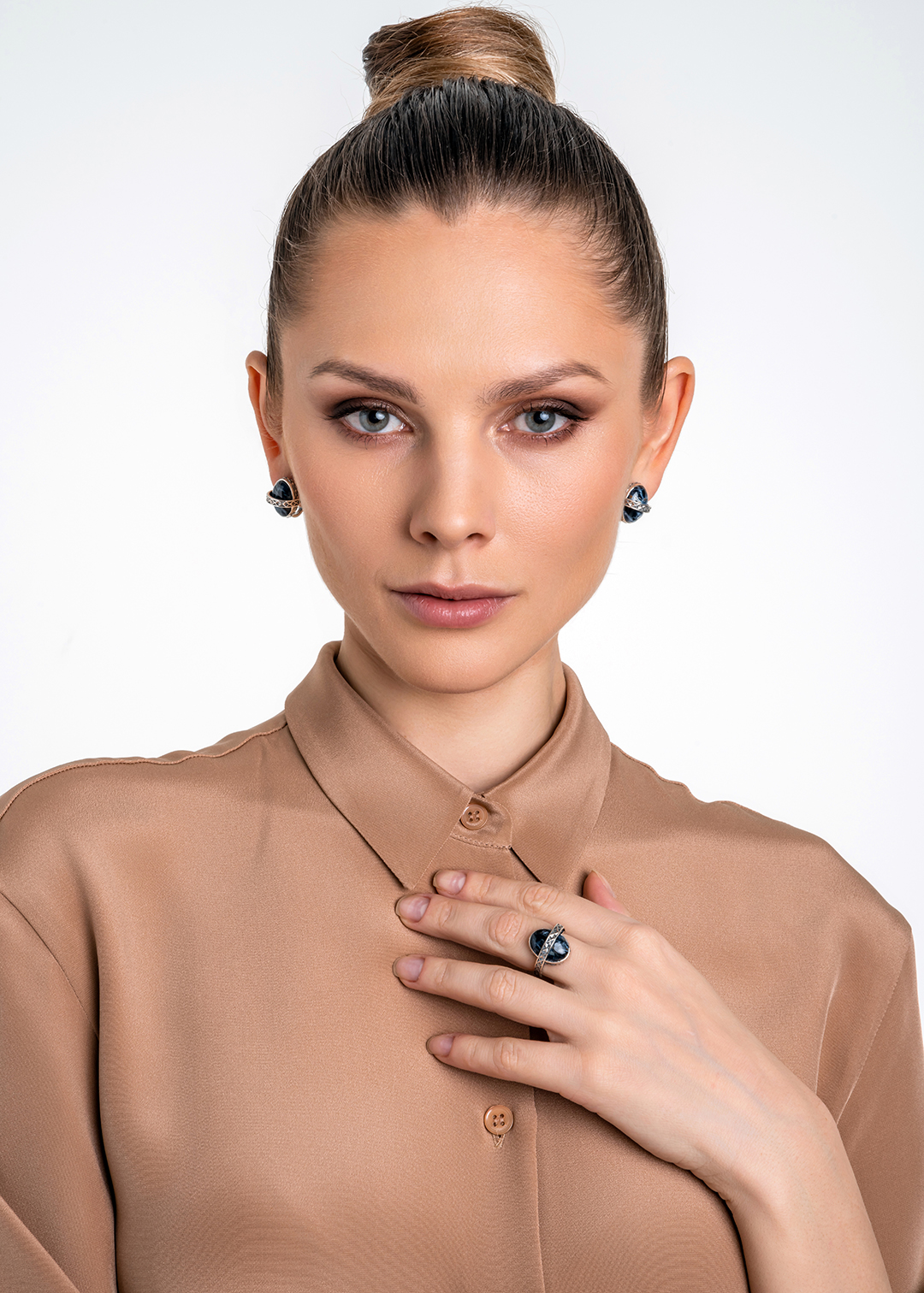 Серьги из серебра с камнем питерсит | Ювелирные украшения Sarkissian - фото 15