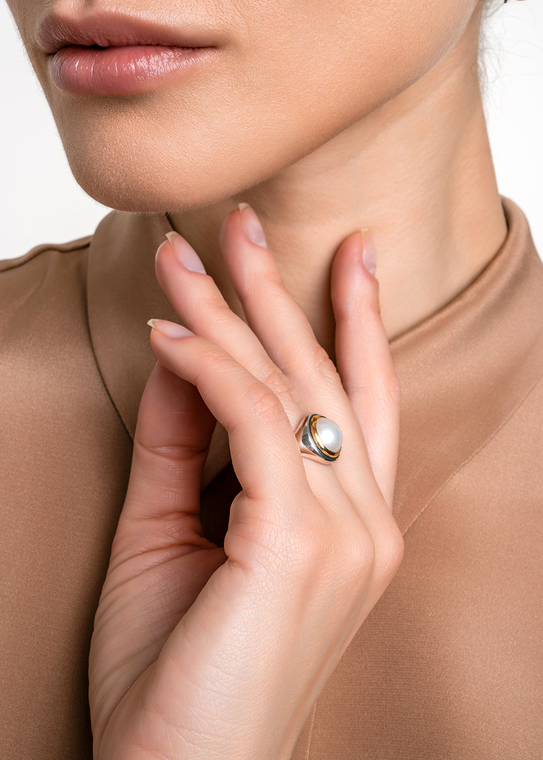 Кольцо из серебра с камнем жемчуг | Ювелирные украшения Sarkissian - фото 18