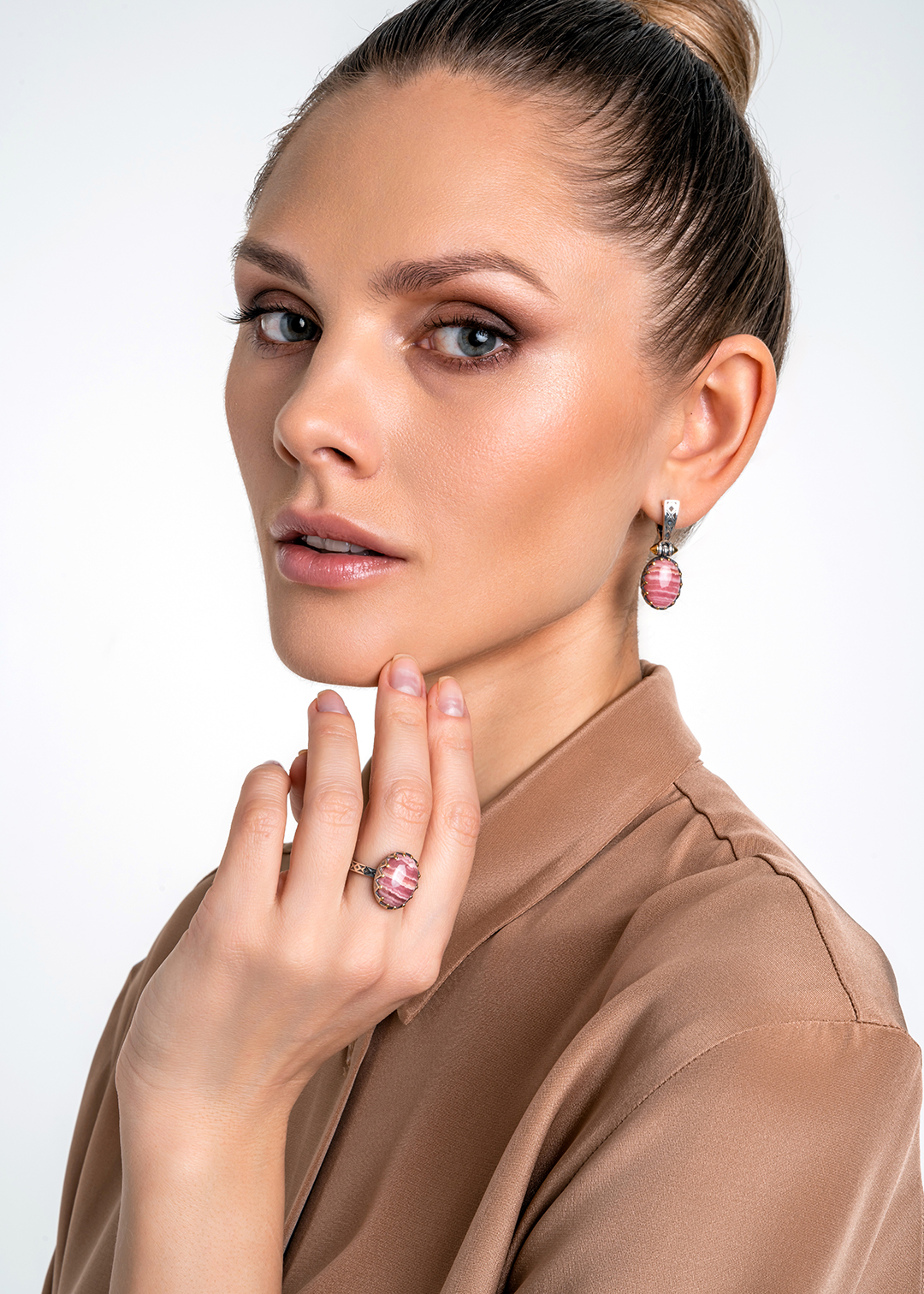 Кольцо из серебра с камнем родохрозит | Ювелирные украшения Sarkissian - фото 15