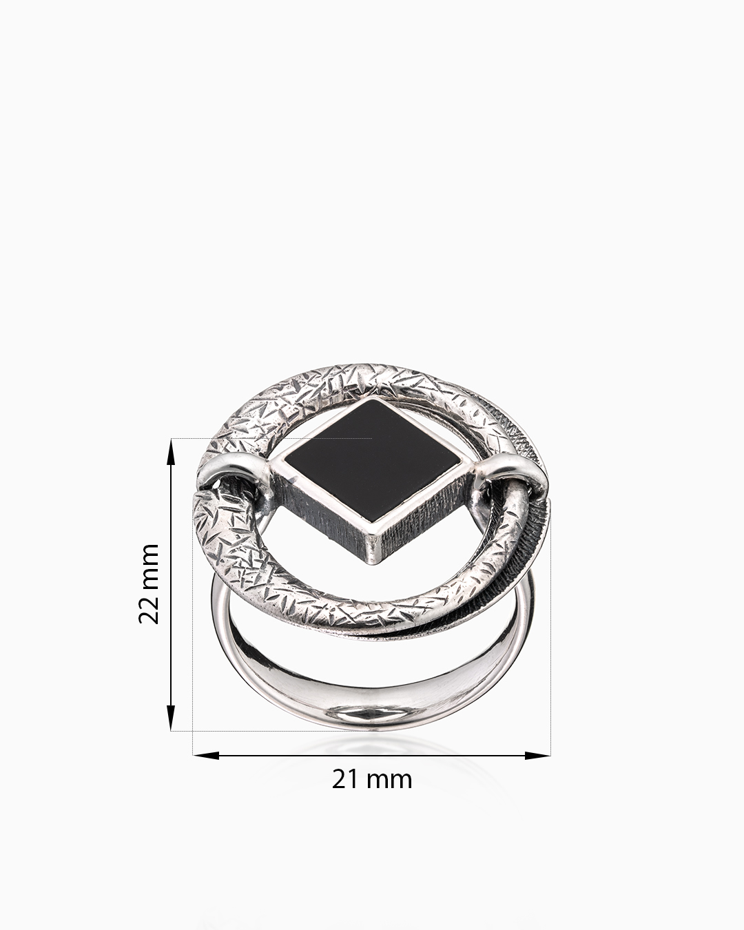 Кольцо из серебра с камнем оникс | Ювелирные украшения Sarkissian - фото 8