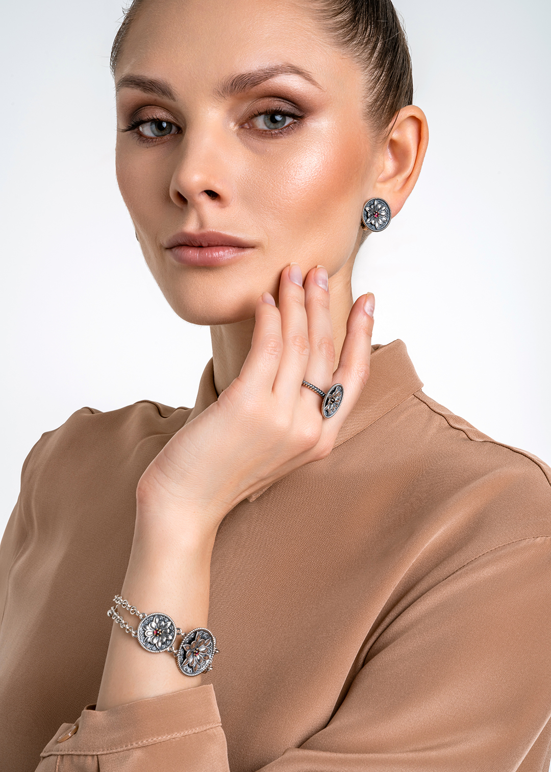 Серьги с гранатом из серебра | Ювелирные украшения Sarkissian - фото 19