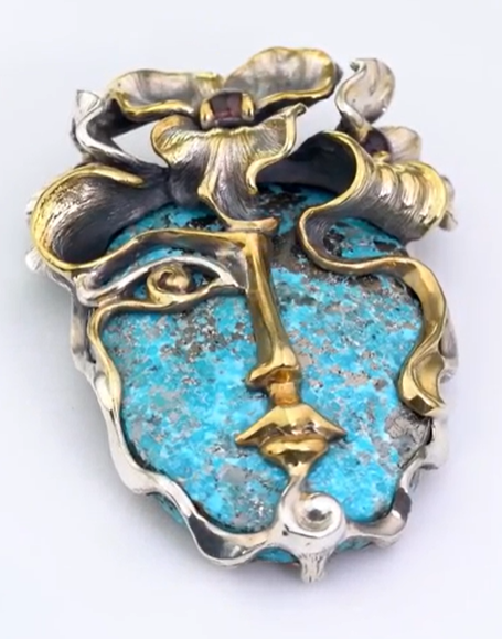 Серебряная подвеска «Лик» | Ювелирные украшения Sarkissian - фото 3 d