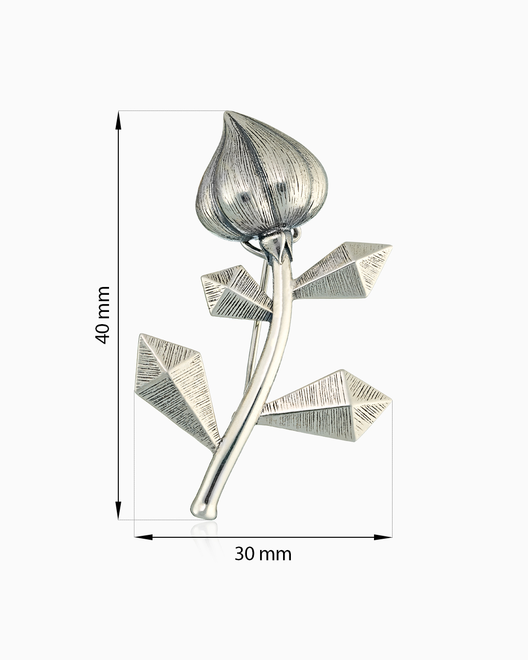 Серебряный брошь - фото 2