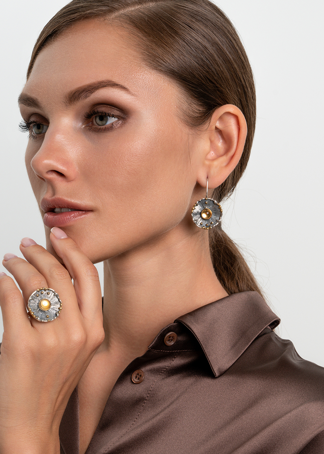 Серебряные серьги «Диск Солнца» | Ювелирные украшения Sarkissian - фото 7