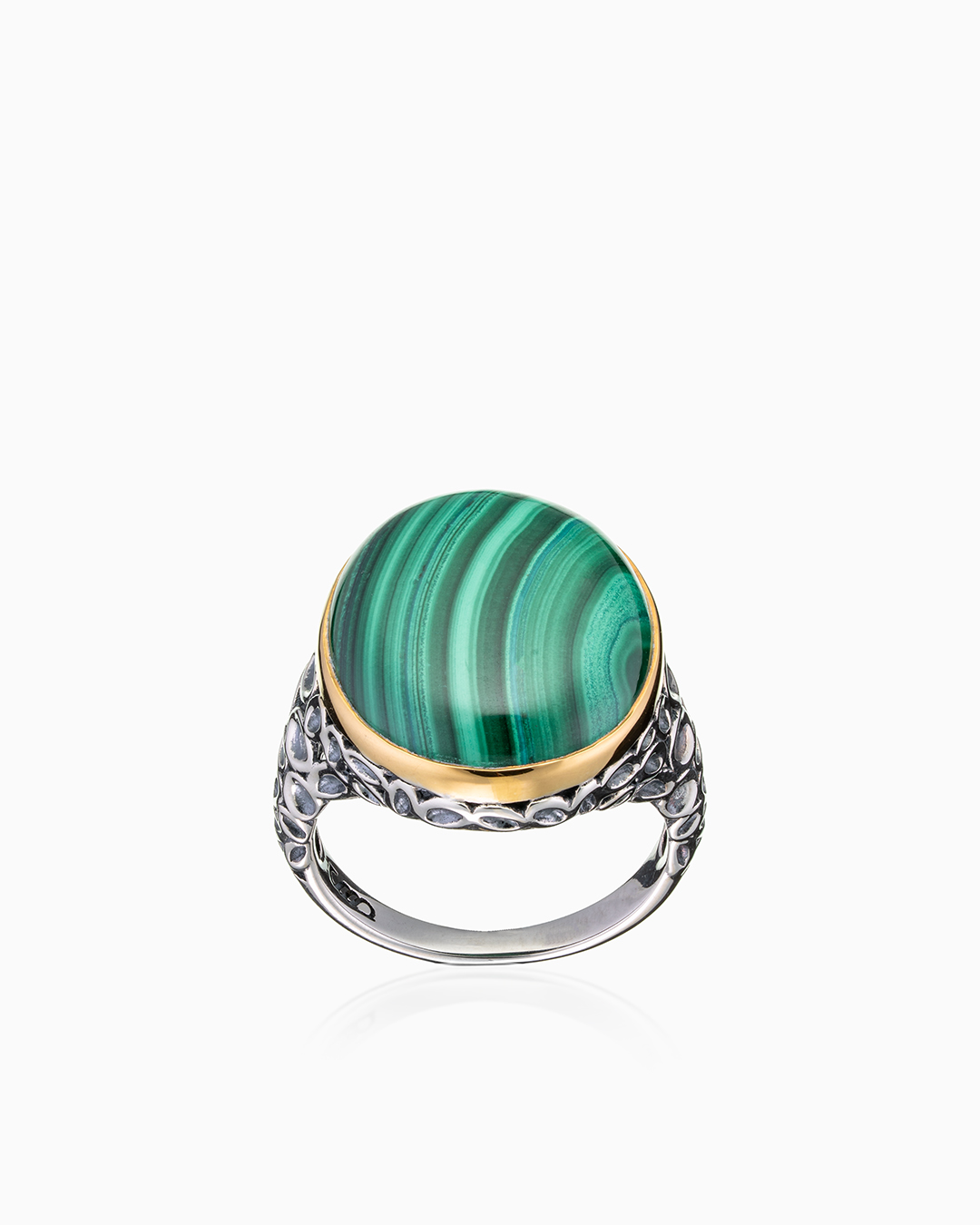 Кольцо из серебра с камнем малахит | Ювелирные украшения Sarkissian - фото 15