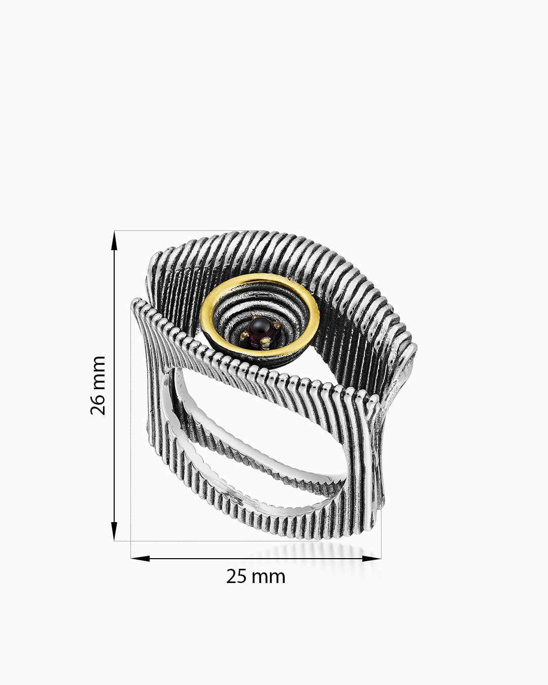 Кольцо из серебра с камнем гранат | Ювелирные украшения Sarkissian - фото 18