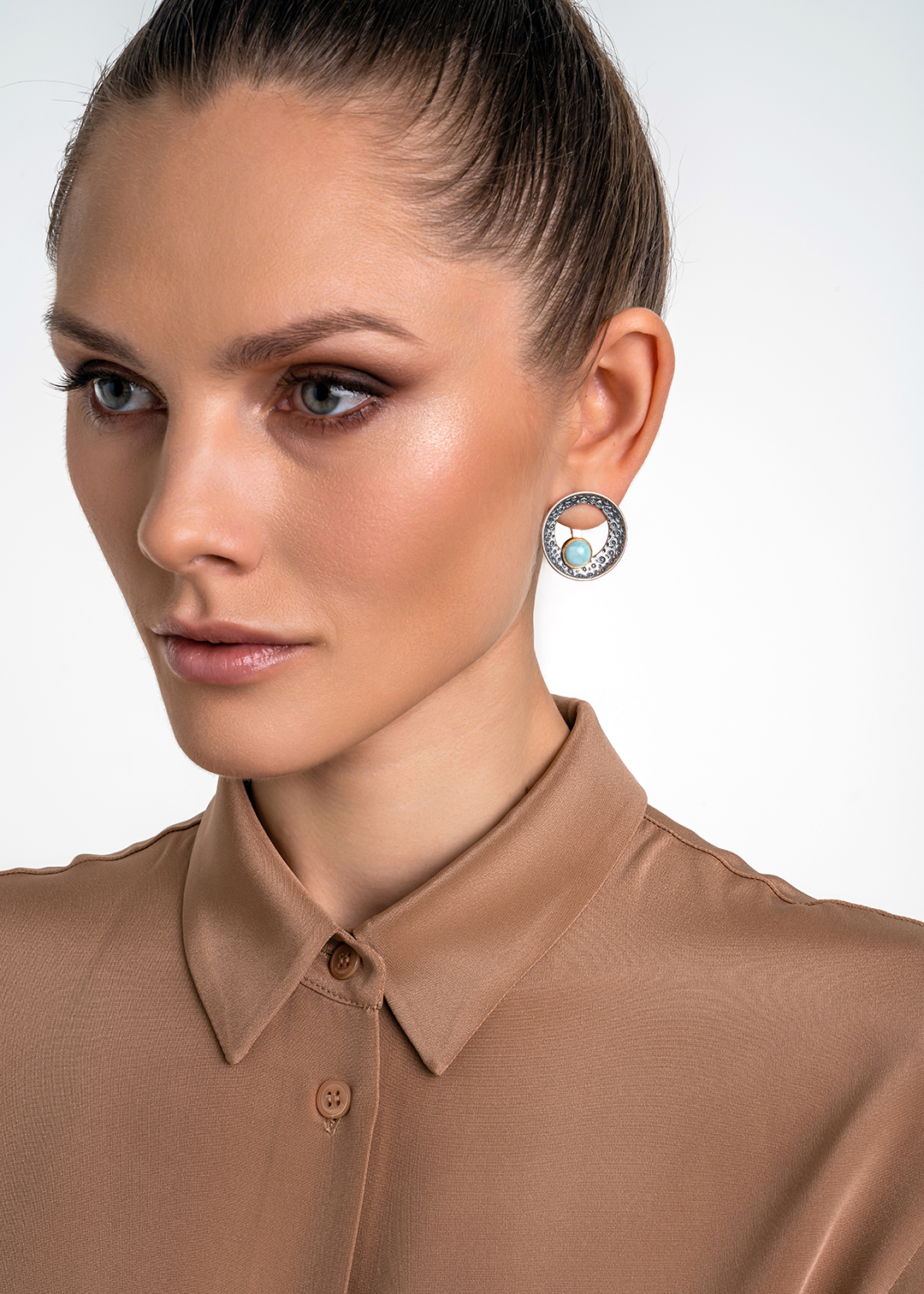 Серьги из серебра с камнем ларимар | Ювелирные украшения Sarkissian - фото 12