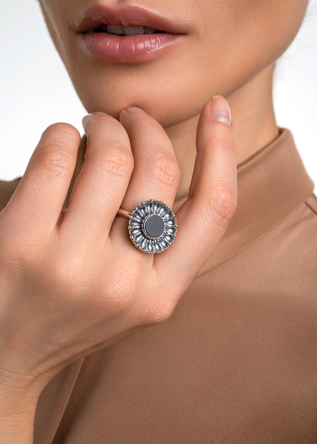 Кольцо из серебра с камнем оникс | Ювелирные украшения Sarkissian - фото 13