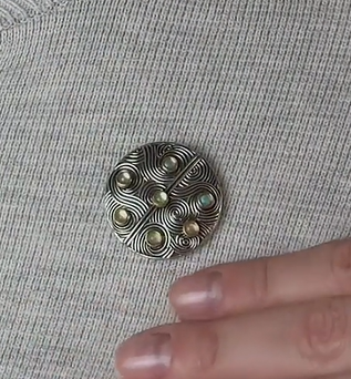 Брошь из серебра с камнем опал | Ювелирные украшения Sarkissian - фото 6 d