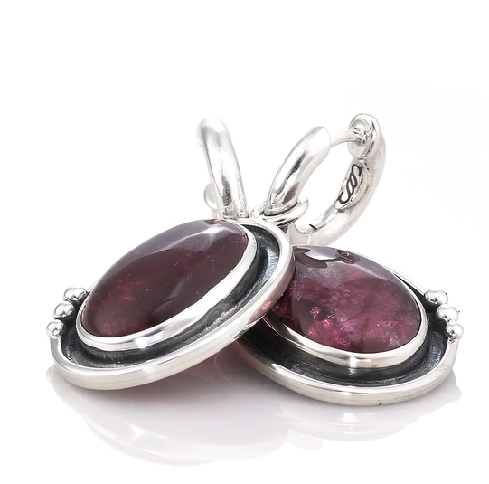 Серьги из серебра с камнем турмалин | Ювелирные украшения Sarkissian - фото 2 d