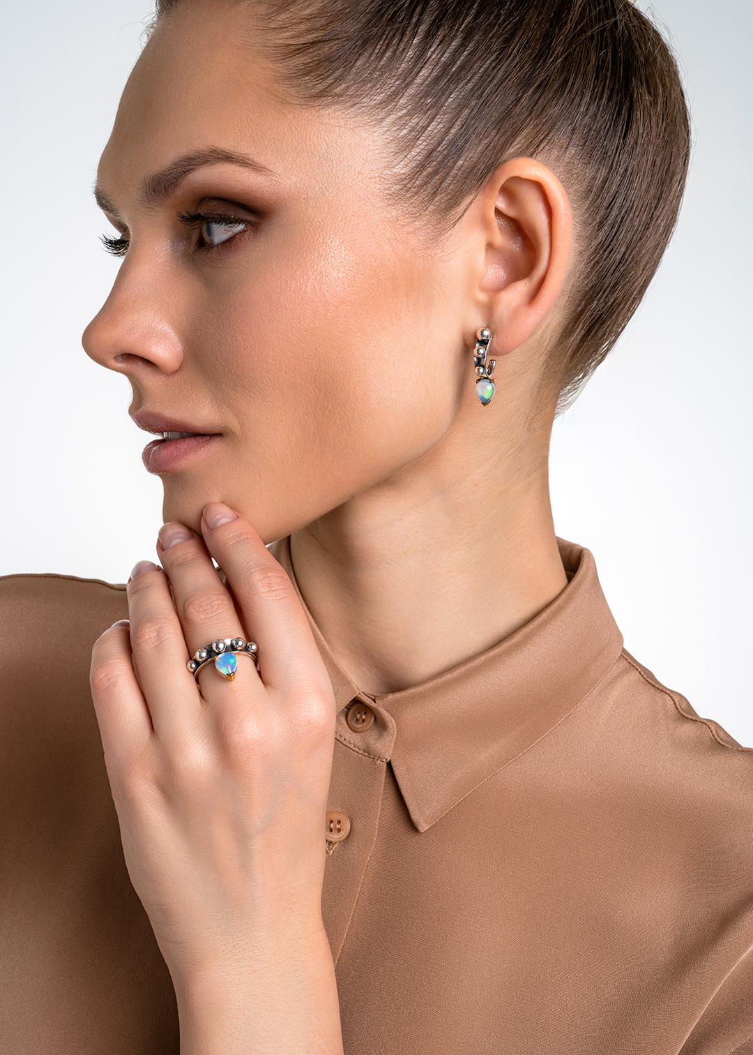 Серьги из серебра с камнем опал | Ювелирные украшения Sarkissian - фото 11