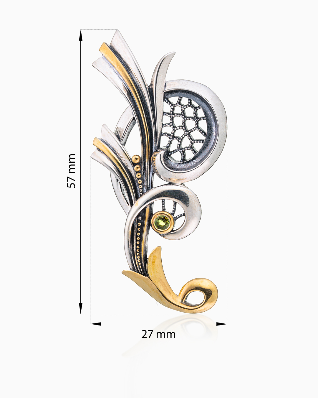 Брошь с турмалином - фото 2